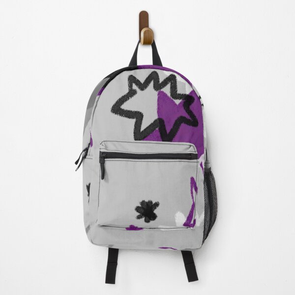 Item preview, Asexual Starry Pride Flag Art | Purple, Black, Gray and White Star Burst Design designed and sold by ghostieking.