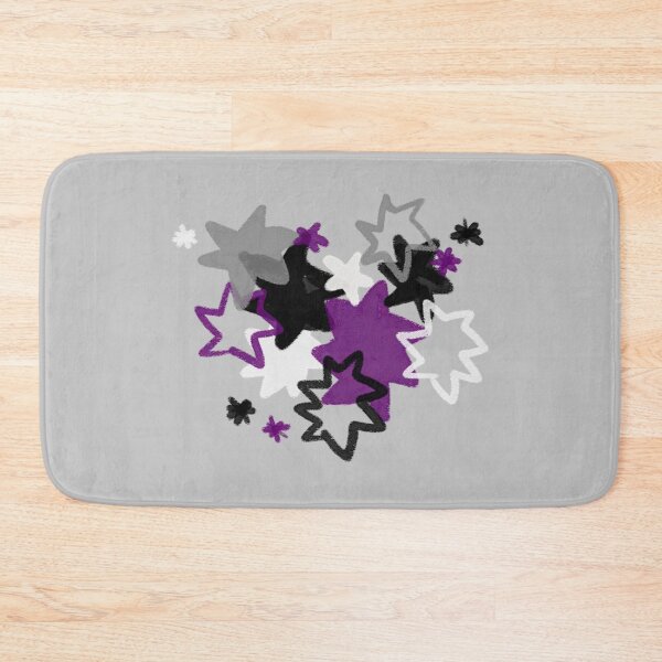 Item preview, Asexual Starry Pride Flag Art | Purple, Black, Gray and White Star Burst Design designed and sold by ghostieking.