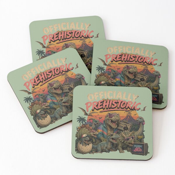 Item preview, Officially Prehistoric – Born in the 80s Retro Dinosaur Design designed and sold by byaga.
