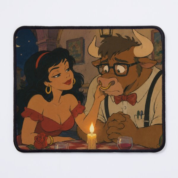 Item preview, Beauty and the Nerd Beast – Funny Romantic Fantasy Art designed and sold by Hollow Moon Studios..