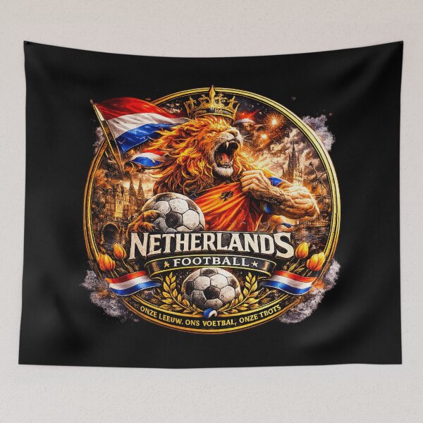 Item preview, Netherlands Football Badge Logo – Hardcore Soccer Fan Crest designed and sold by TKOprintdesigns.
