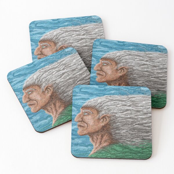 Item preview, Man with Windblown Hair Portrait Textured Painting Poster Art Wise designed and sold by Keltoi-art.