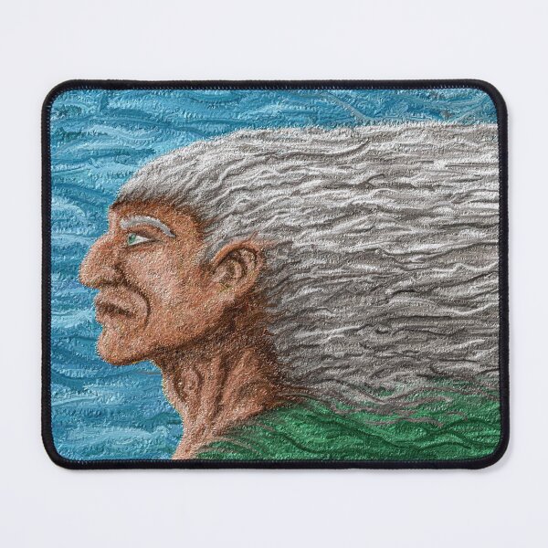 Item preview, Man with Windblown Hair Portrait Textured Painting Poster Art Wise designed and sold by Keltoi-art.
