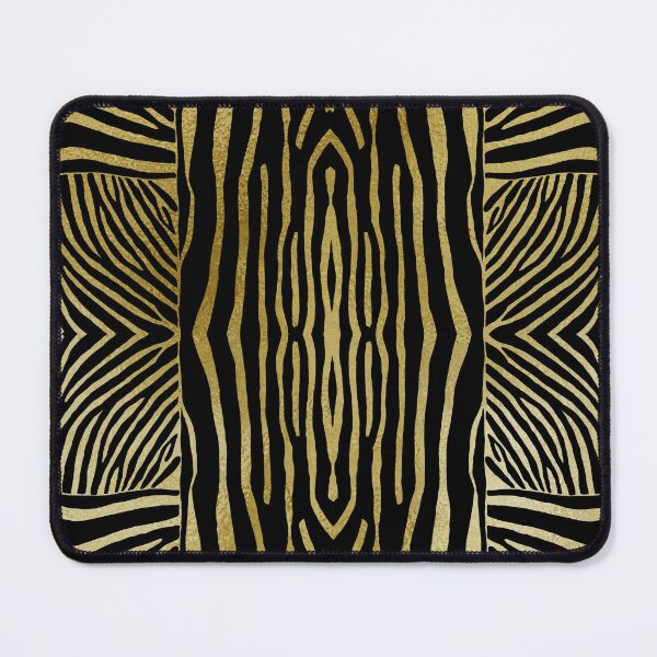 Item preview, Hand drawn black and gold zebra stripes designed and sold by Anne Londez Studio.