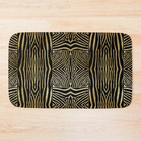 Item preview, Hand drawn black and gold zebra stripes designed and sold by Anne Londez Studio.