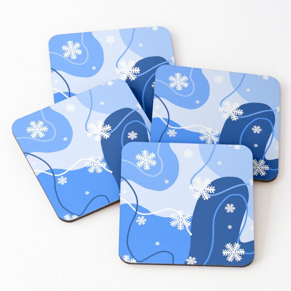 Item preview, Blue Winter Snowflake Abstract Pattern designed and sold by Reemartglow-.