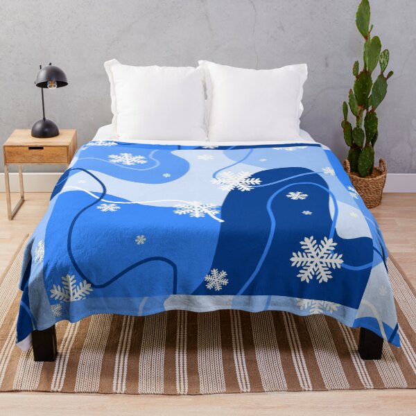Item preview, Blue Winter Snowflake Abstract Pattern designed and sold by Reemartglow-.