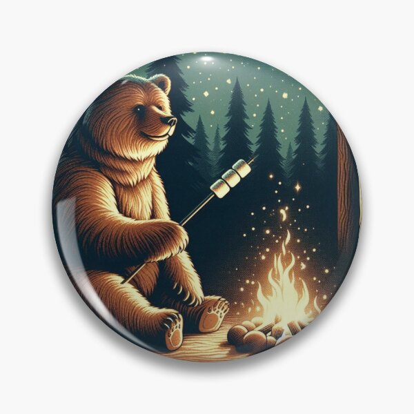 Item preview, Campfire Bear – Cozy Night Art designed and sold by Dogandesighn.