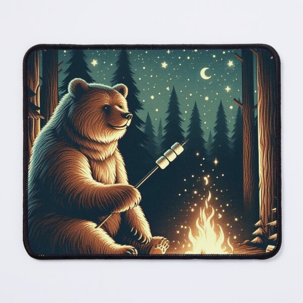 Item preview, Campfire Bear – Cozy Night Art designed and sold by Dogandesighn.