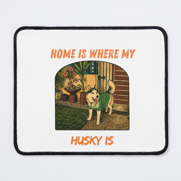 Item preview, Home Is Where My Husky Is Vintage Cartoon Shirt | Cute Siberian Husky Dog Lover Retro Graphic Tee designed and sold by pawfectdesign18.