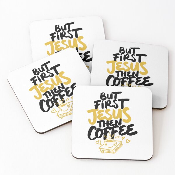 Item preview, But First Jesus Then Coffee Christian Faith Art designed and sold by IslandTyped.