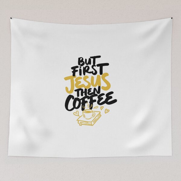 Item preview, But First Jesus Then Coffee Christian Faith Art designed and sold by IslandTyped.