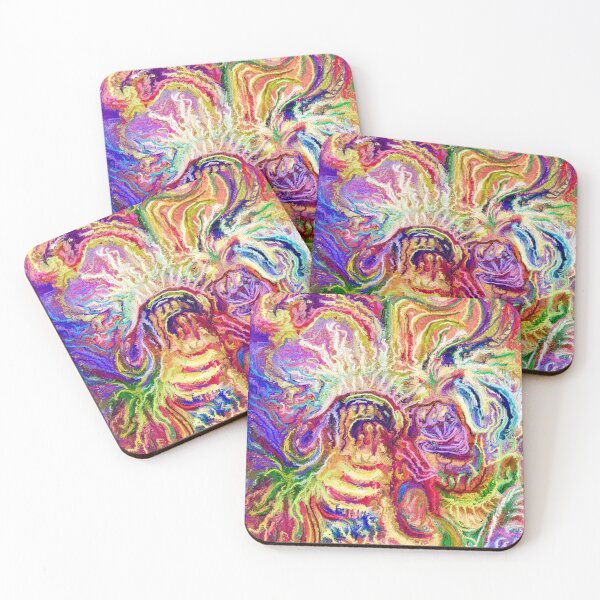 Item preview, Abstract Explosion of Textured Colors Psychedelic Art Canvas designed and sold by Keltoi-art.
