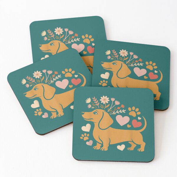 Item preview, Dachshund Floral Watercolor Wiener Dog  designed and sold by BoldandTako.