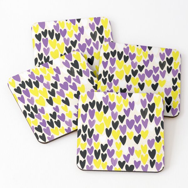Item preview, Nonbinary Pride Month Heart Pattern - Cute Enby Aesthetic designed and sold by Cannaxes Studio.
