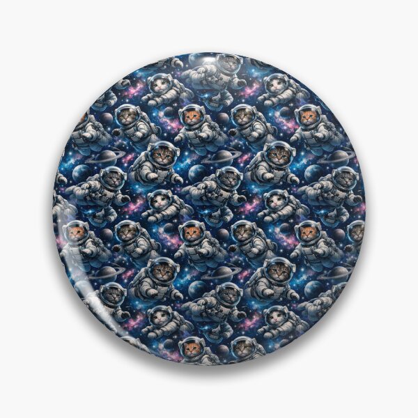 Item preview, Space cats floating in a galaxy with a pattern of planets designed and sold by elopezstock.