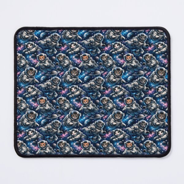 Item preview, Space cats floating in a galaxy with a pattern of planets designed and sold by elopezstock.