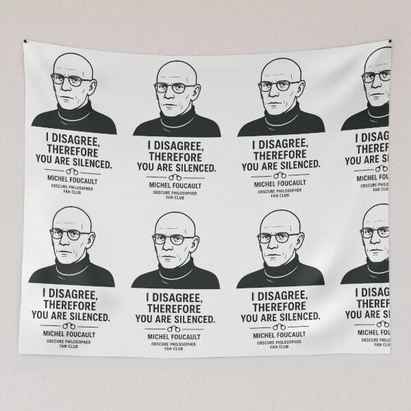 Item preview, Michel Foucault — I Disagree, Therefore You Are Silenced | Obscure Philosopher Fan Club designed and sold by Grand Illusions.