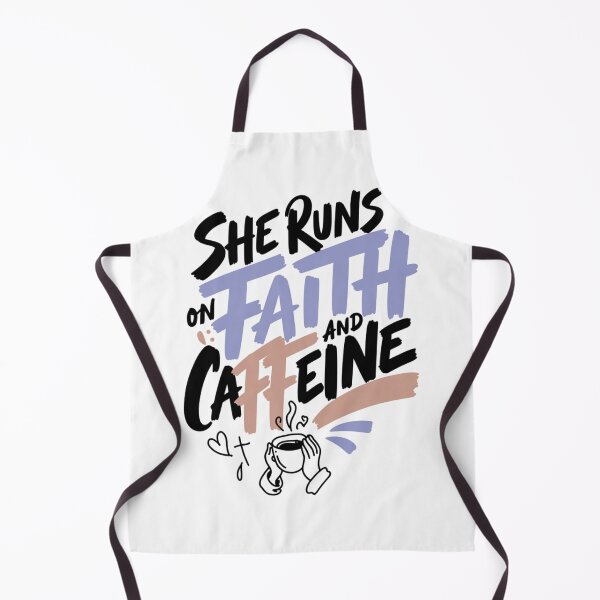 Item preview, She Runs On Faith And Caffeine Christian Woman Art designed and sold by IslandTyped.