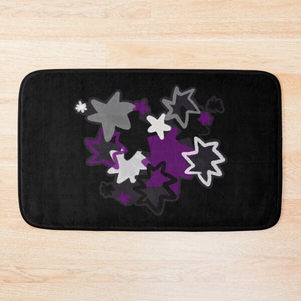 Item preview, Asexual Starry Pride Flag Art | Purple, Black, Gray and White Star Burst Design in Black Background designed and sold by ghostieking.