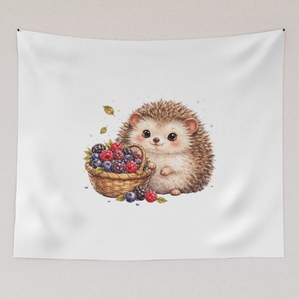 Item preview, Mixed Berries Hedgehog Farmers Market Foraging designed and sold by AQUILAKREO.