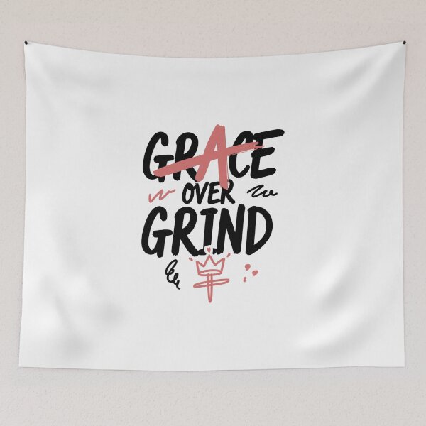 Item preview, Grace Over Grind Christian Motivational Art designed and sold by IslandTyped.