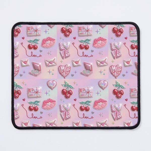 Item preview, Cute Pink 3D Puff Cherry and Love Letter Sticker Pack designed and sold by NinaVibeStudio.