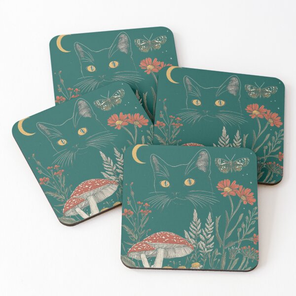 Item preview, Cottagecore Cute Cat Floral  designed and sold by Annienhonnhu.