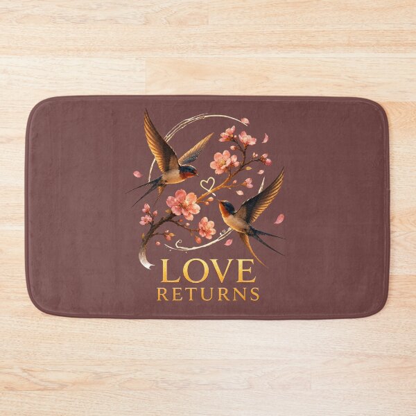 Item preview, Love Returns, Romantic Swallow Bird Design, Elegant Spring Love Artwork designed and sold by JagrDesigns.