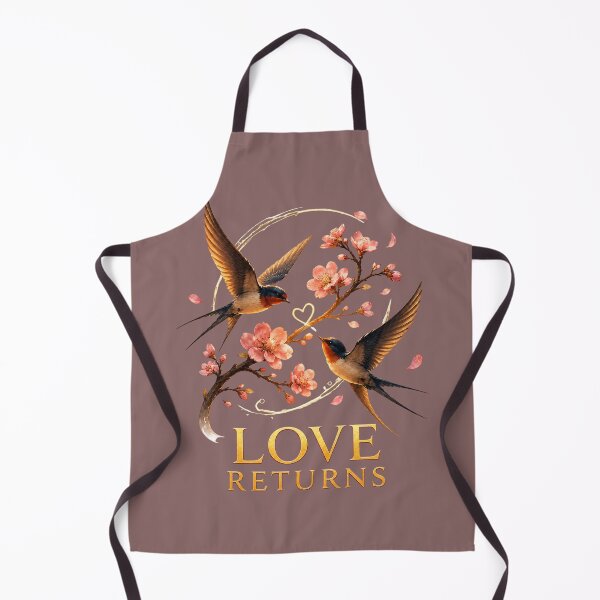 Item preview, Love Returns, Romantic Swallow Bird Design, Elegant Spring Love Artwork designed and sold by JagrDesigns.