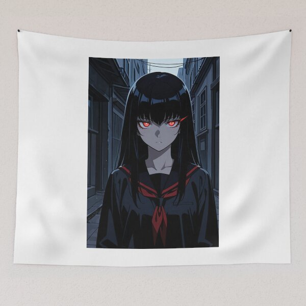 Item preview, Anime - Girl Red Eyes Sailor Uniform Alley designed and sold by AnimeShin.