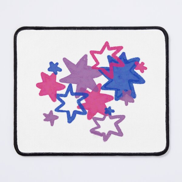 Item preview, Bisexual Starry Pride Flag Art | Purple, Blue and Pink Star Burst Design designed and sold by ghostieking.