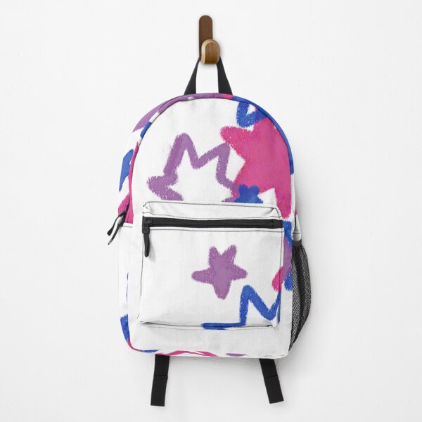 Item preview, Bisexual Starry Pride Flag Art | Purple, Blue and Pink Star Burst Design designed and sold by ghostieking.