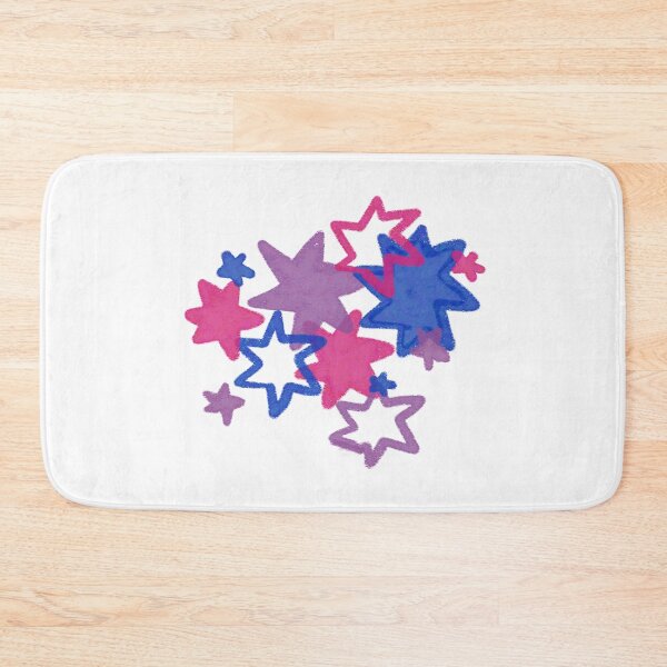 Item preview, Bisexual Starry Pride Flag Art | Purple, Blue and Pink Star Burst Design designed and sold by ghostieking.