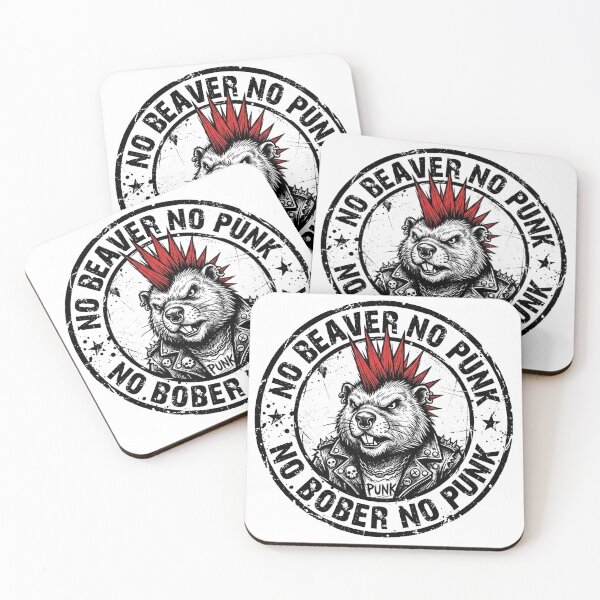 Item preview, No Beaver No Punk No.1: Funny Hardcore Punk Rocker designed and sold by NO BEAVER NO PUNK.