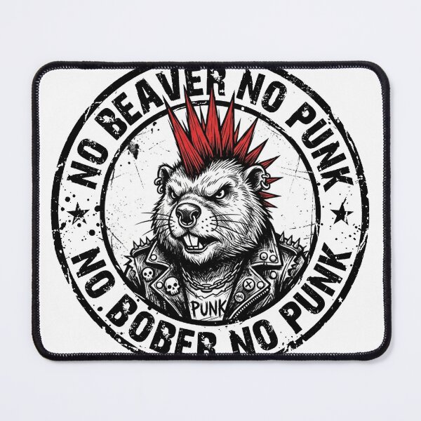 Item preview, No Beaver No Punk No.1: Funny Hardcore Punk Rocker designed and sold by NO BEAVER NO PUNK.
