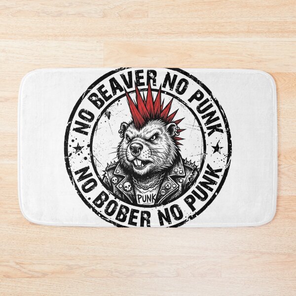Item preview, No Beaver No Punk No.1: Funny Hardcore Punk Rocker designed and sold by NO BEAVER NO PUNK.