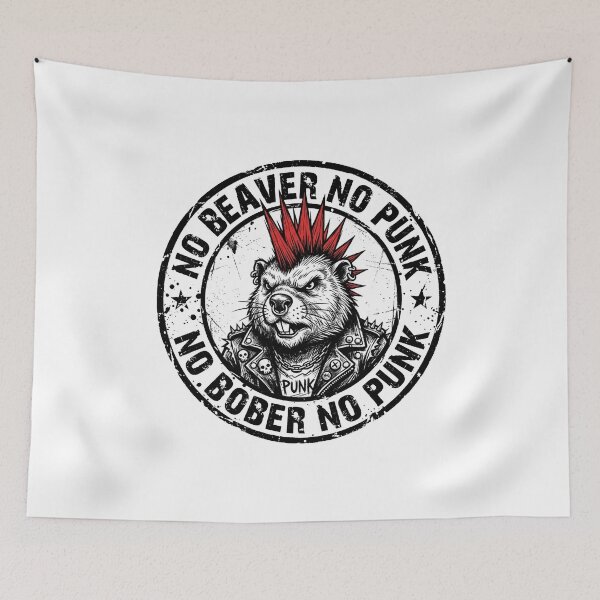 Item preview, No Beaver No Punk No.1: Funny Hardcore Punk Rocker designed and sold by NO BEAVER NO PUNK.