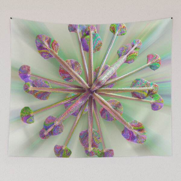 Item preview, Organic 3D Structure Iridescent Psychedelic Star Art Poster designed and sold by Keltoi-art.