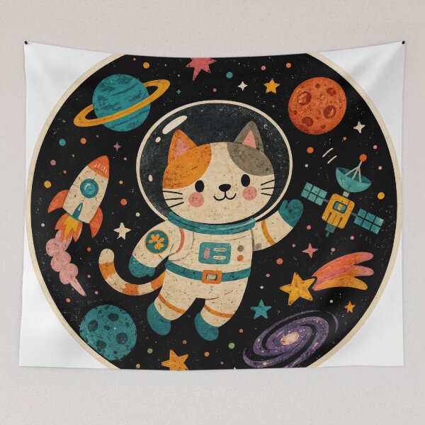 Item preview, Wall Art - Postcard - #1 - Cosmic Cat Explorer designed and sold by ForeverPrintsOK.