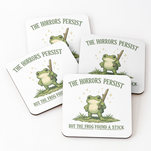 Item preview, Funny Frog Meme The Horrors Persist Cute Frog Shirt designed and sold by Region.