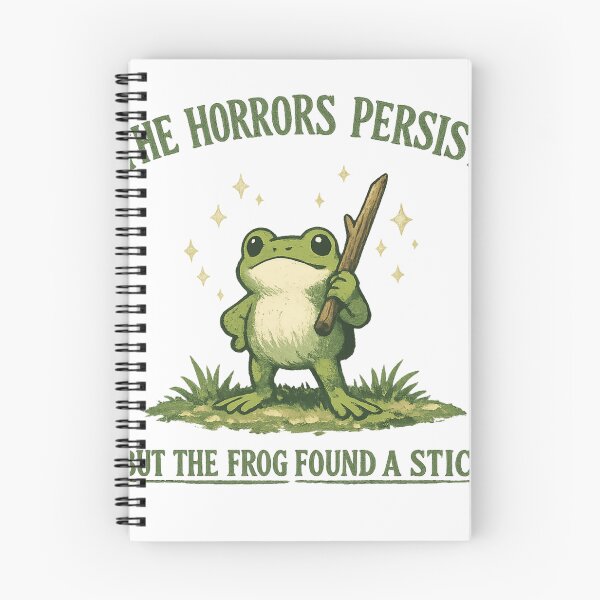 Item preview, Funny Frog Meme The Horrors Persist Cute Frog Shirt designed and sold by Region.