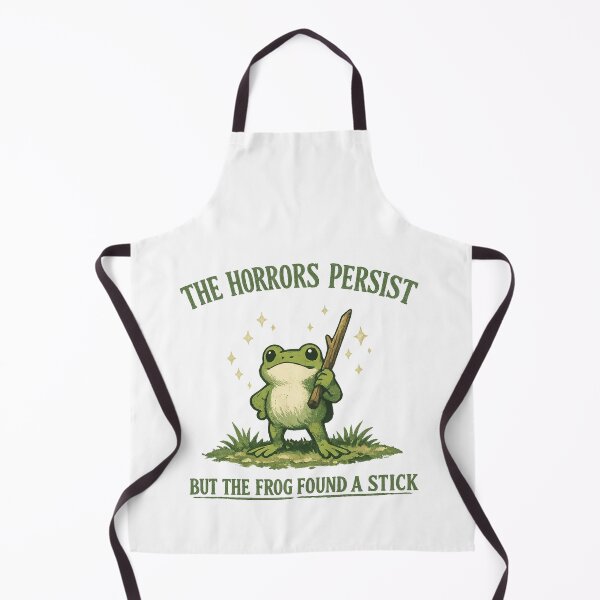 Item preview, Funny Frog Meme The Horrors Persist Cute Frog Shirt designed and sold by Region.
