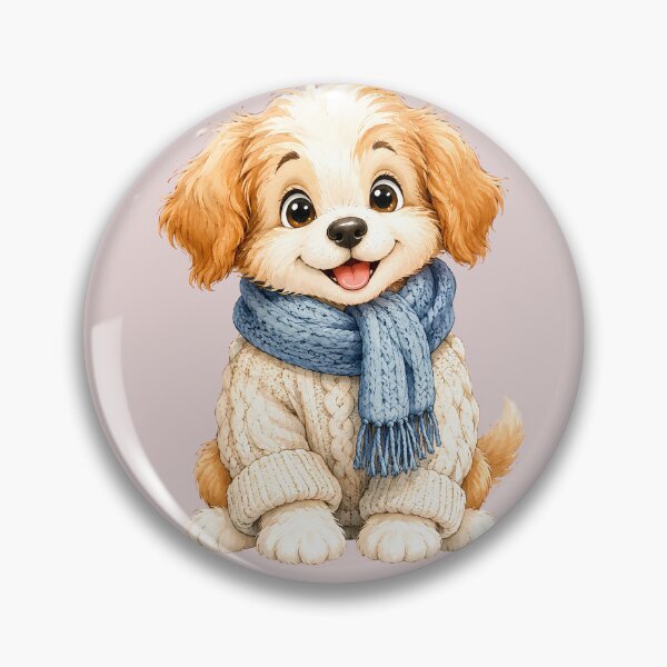 Item preview, Cute Puppy Cozy Winter Sweater Scarf designed and sold by ArtdesignsA.