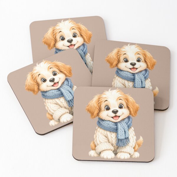 Item preview, Cute Puppy Cozy Winter Sweater Scarf designed and sold by ArtdesignsA.