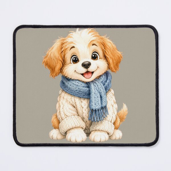 Item preview, Cute Puppy Cozy Winter Sweater Scarf designed and sold by ArtdesignsA.