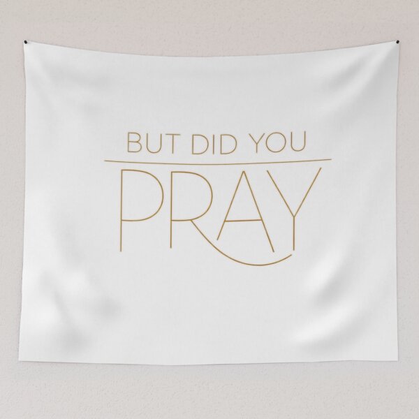 Item preview, But Did You Pray – Minimal Gold Line Art Design T-Shirt designed and sold by MerchlyMike.