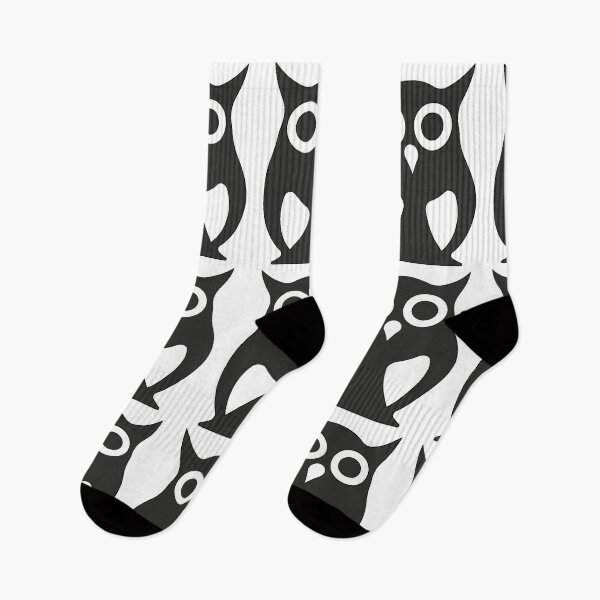 Item preview, Minimalist Geometric Owl Logo Sticker Black and White designed and sold by Keltoi-art.