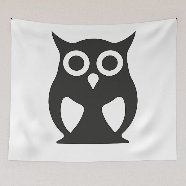 Item preview, Minimalist Geometric Owl Logo Sticker Black and White designed and sold by Keltoi-art.