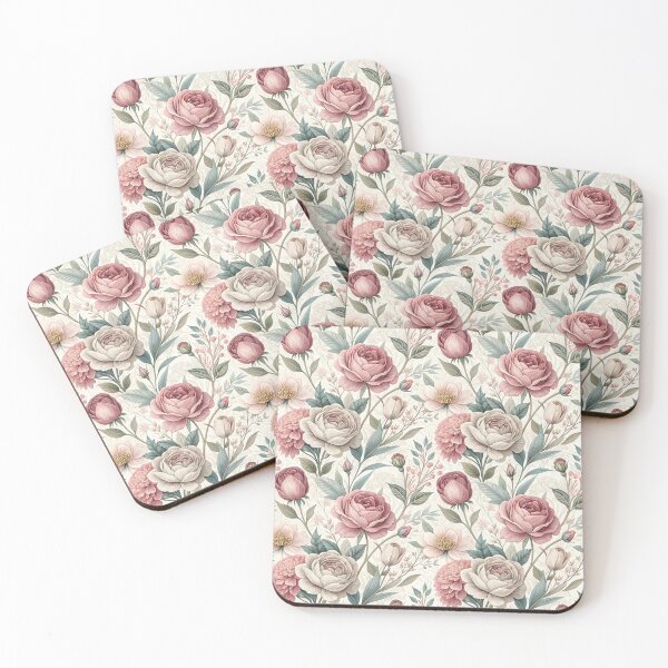 Item preview, Romantic Vintage Rose Garden Pattern designed and sold by Petal & Pattern Co.